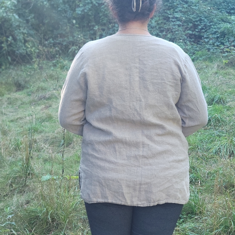 FLAX Womens Button-Down Blouse - Picture 4 of 6